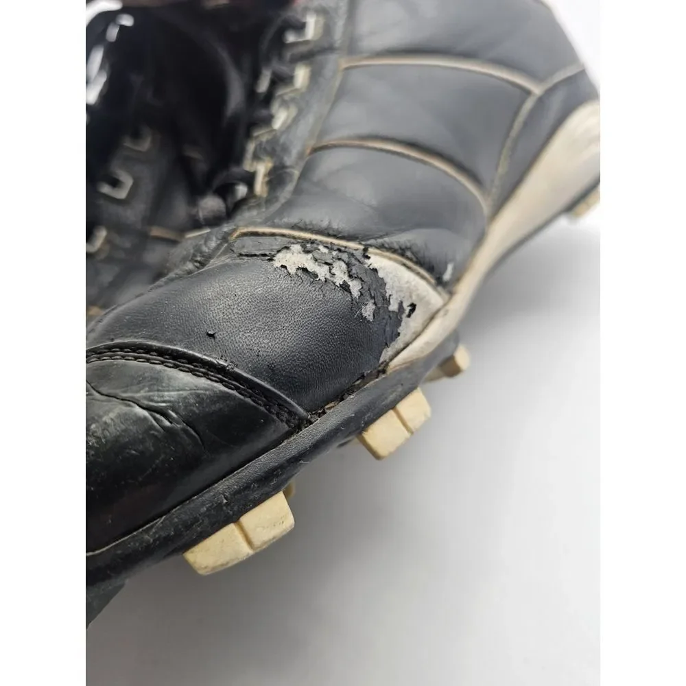 Vintage Air Jordan Jeter Molded Cleats Shoes Black & White 2005 Size 12‎